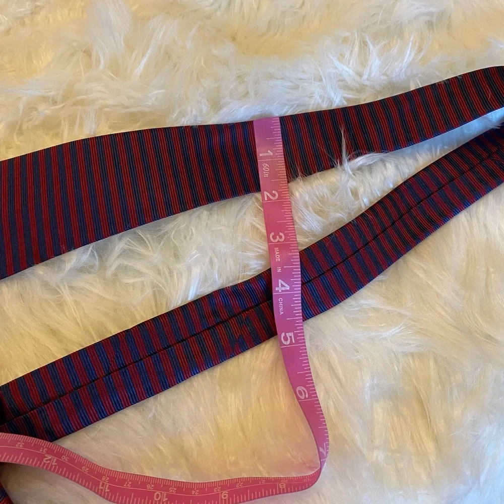 Brooks Brother blue & red stripped 100% silk tie